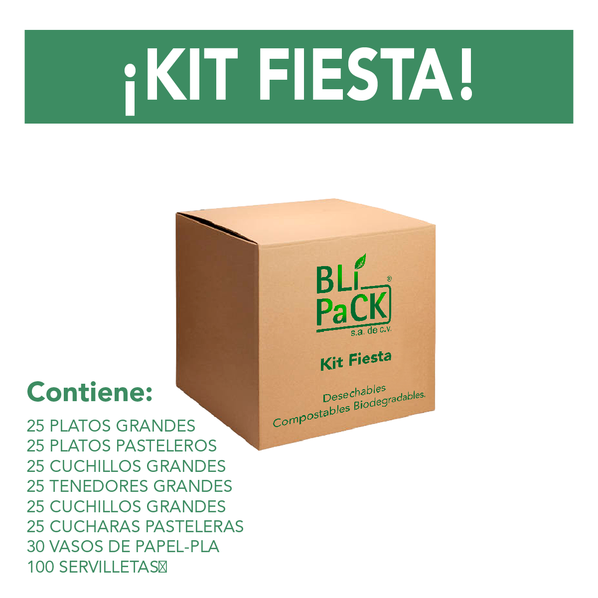 ¡KIT FIESTA! 280 Piezas.