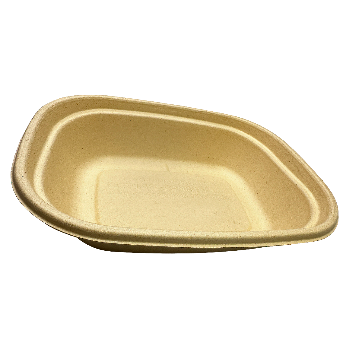 Contenedor Rectangular Paja de Trigo 32 Oz 9x7x2". 400 Piezas.