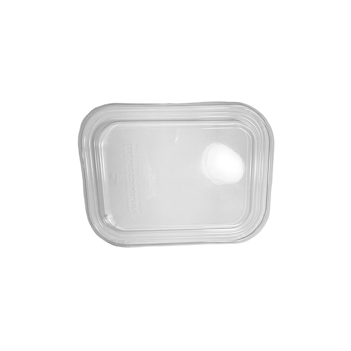 Tapa PLA Contenedor Rectangular Grande 10x7". 400 Piezas.