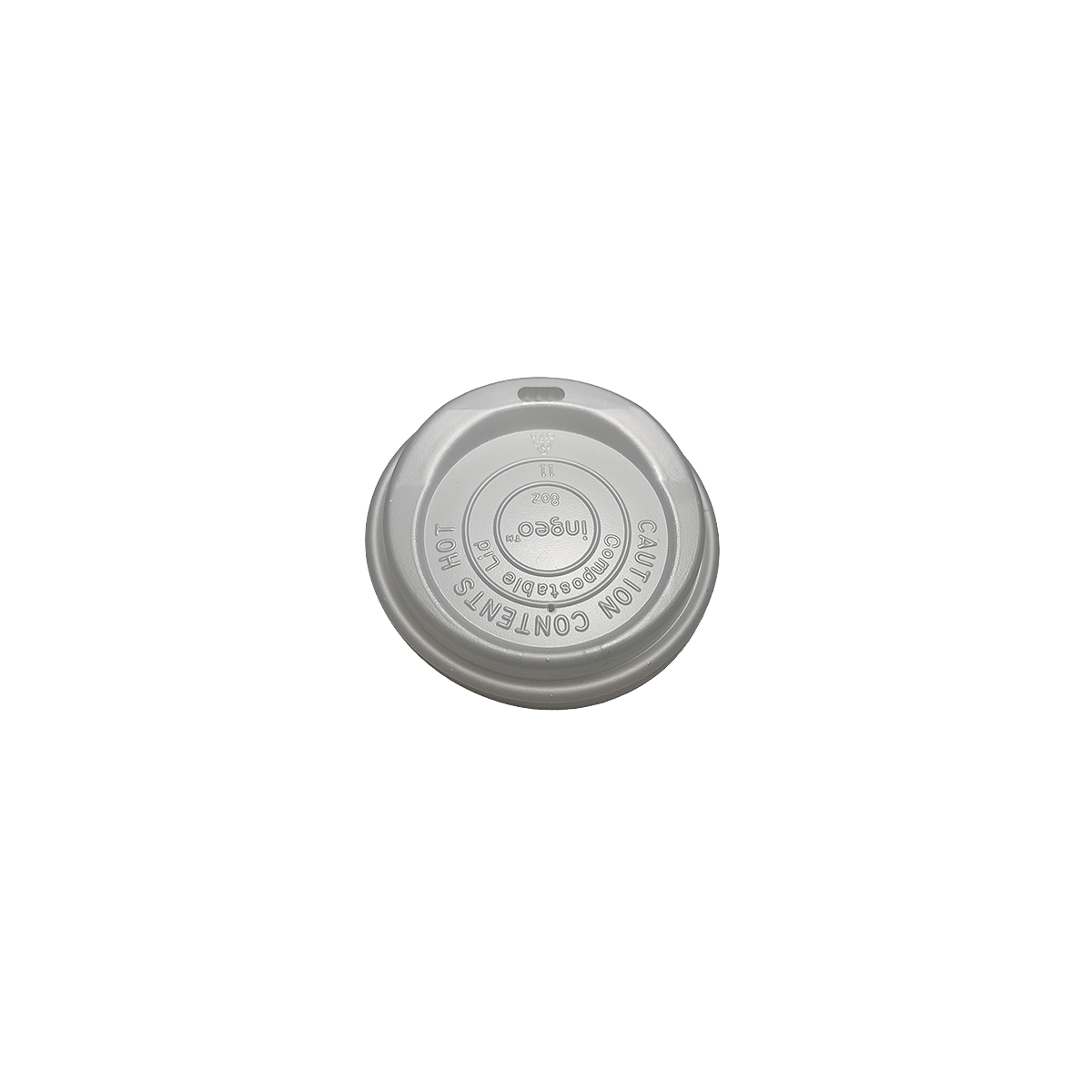 Tapa cafetera para vaso PLA 8 oz. 1000 Piezas.